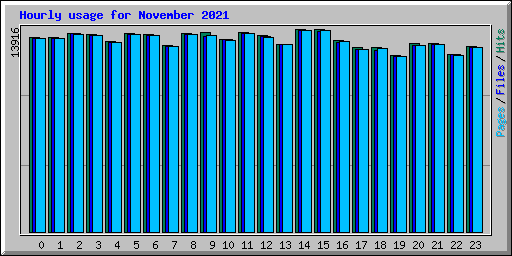 Hourly usage for November 2021